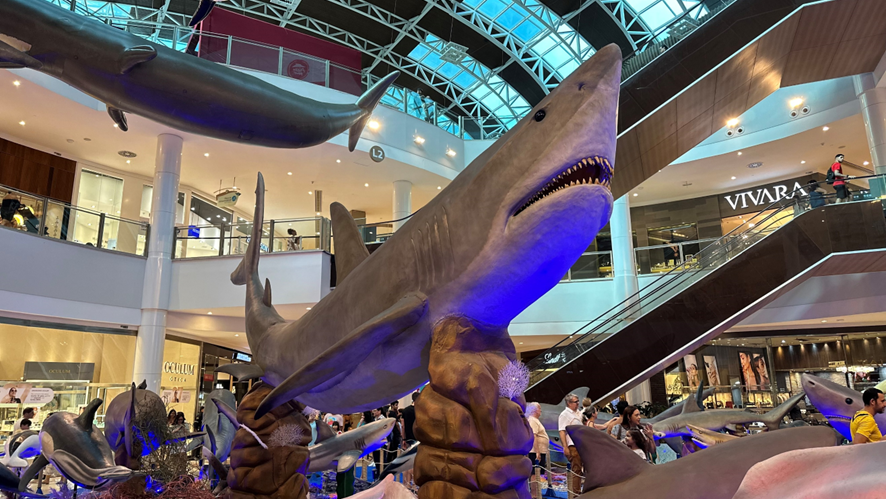 Gigantes do Mar: Exposição imersiva com réplicas realistas de tubarões chega ao RioMar Fortaleza